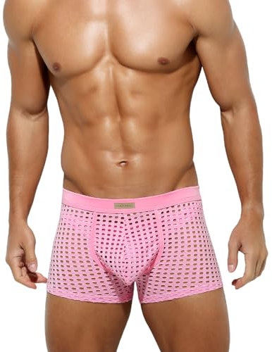 Casey Kevin Boxer Homme Sexy Boxers Transparent Mesh sous-vêtements, Lingerie Sexy Homme