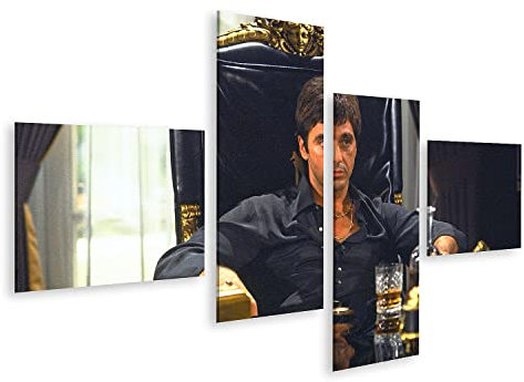 islandburner Prime Bild auf Leinwand Al Pacino Scarface Tony Montana Kult Gangster Movie Film Hollywood Ikone Bilder Wandbilder Poster