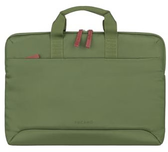Tucano Smilza - Borsa in nylon per MacBook Pro 16 e PC 15,6 con imbottitura ammortizzante e tracolla rimovibile - verde