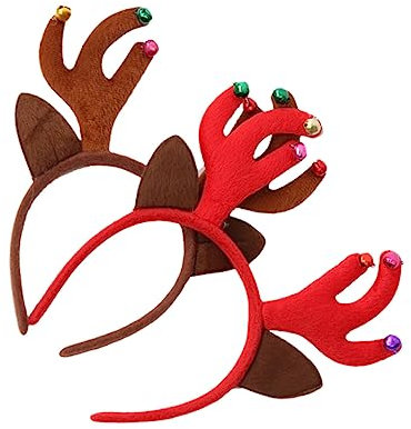 DOITOOL 2stücke Dekorative Haarreifen Party-haarreifen Attraktiver Haarschmuck Rotbraun Einzigartige Party-accessoires Für Diverse Anlässe