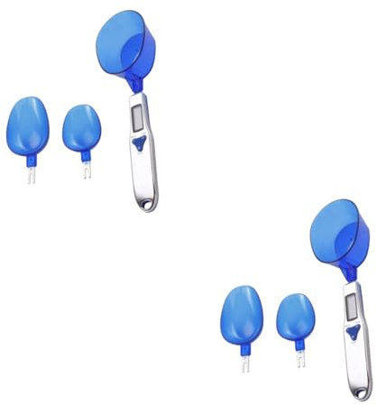 PRETYZOOM Mini Cucharas 2 Piezas Escala de ingredientes de alimentos de cocina Balanza de cuchara de medición electrónica Balanza para hornear Escala electrónica tablas de cortar plegables
