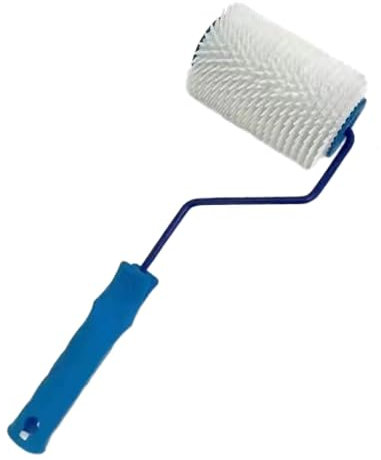 LOVIVER Stachelwalze Verbund-Estrich-Bodenwalze Ergonomischer Griff Handwerkzeug Selbstnivellierendes Malerwerkzeug Laminier-Farbwalze, 4 Zoll