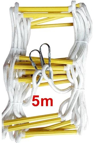 Feuerleiter, zusammenklappbar, Notfall-Feuerleiter, Rettungsseilleiter Rettungsleiter Boot(10 Meters)