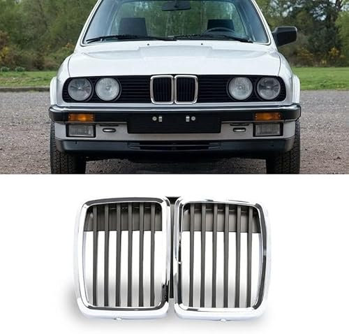 LeiBaOF Front Stoßstange Niere Grill für BMW E30 M3 3er Serie 1982-1991,Auto Styling Gitter Ersatz Teil,Front stoßstangen Gitter Grill