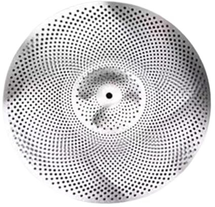 rockible Schlagzeug Becken, Übungsbecken mit Geringer Lautstärke, Schlagzeug Zubehör, Schlagzeuger Übungen, Leichtes, Leises Becken für Anfänger, 16 Zoll