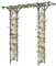 GOPLUS Arche de Jardin Fer 205 cm, Arche de Jardin avec Treillis pour Plantes Grimpantes, Vignes, Roses, Arche Décorative Extérieure pour Cérémonie de Mariage, Pelouse, Jardin,200 x 52 x 205 cm