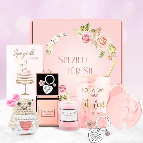 Dargds Geschenke für Frauen - Geburtstagsgeschenk, Becher Set für Freundin, Beste Freundin, Mama