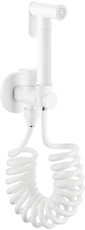 Ducha Higienica Para Wc Blanco Kit Grifo De Bidet Para Ducha Bidet Para Inodoro Pistola Pulverizadora Universal Para Inodoro Blanco manguera De Resorte