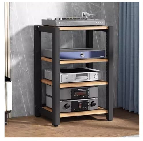 mueble equipo hifi Soporte Estéreo De Alta Resistencia De 2/3/4/5 Niveles Con Almacenamiento De Consola De Juegos De Grabación, Soporte De Medios De Torre De Rack De Componentes De Audio Y Video For S