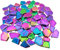500 g Porzellan-Keramik-Mosaikfliesen, gebrochene unregelmäßige Mosaikfliesen für Heimwerker, Bastelböden, Küche, Pool, Blumentöpfe (Regenbogen)