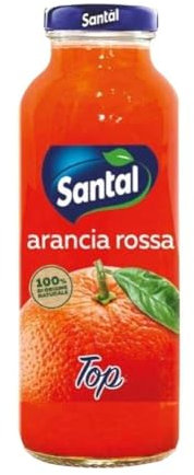 Santal Succo di Frutta Top Arancia Rossa Ingredienti 100% di Origine Naturale Confezione da 24 Bottiglie in Vetro da 250ml