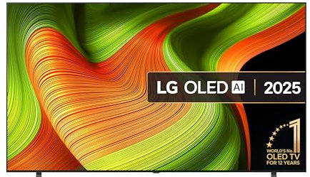 LG OLED83B56LA 83-Inch OLED AI 4K UHD Smart TV, (α8 AI Processor, Dolby Atmos, Freeview Play and Amazon Alexa, 120Hz) [Model 2025]