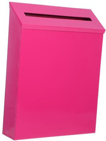 HOMSFOU Outdoor Mailbox Wall Mount Vintage Iron Mailbox Suggestion Box Cast Iron Post Box for Home Office