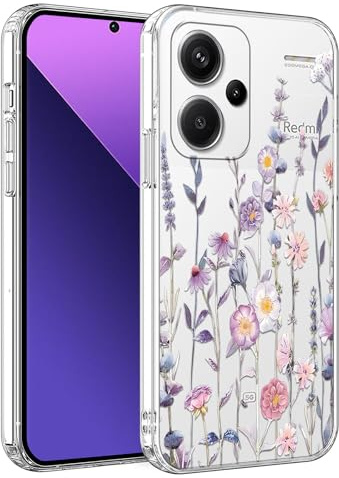 Saqmkil Coque pour Xiaomi Redmi Note 13 Pro Plus 5G 6,67, Fleur Aesthetic Motif Filles Femmes Dessin Transparente Étui, Mince TPU Silicone Housse Antichoc Case Cover pour Redmi Note 13 Pro+, Rose