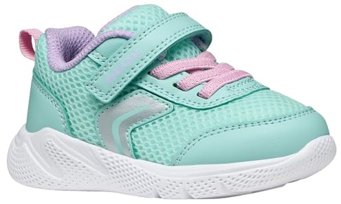 Geox Boys Girls B Sprintye Girl D Trainers, Watersea/Pink, 26 EU