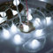 ENLACE LED Kugel Lichterkette, 3M 20 LED Weiße Lichterkette Kugeln Batteriebetrieben mit Blinkfunktion, Globe Lichterketten für Hochzeit, Party, Weihnachten, Garten, Zimmer, Innen, Außen