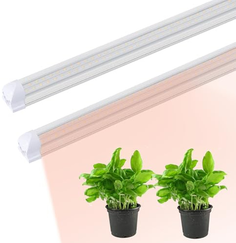 Huayeex Pflanzenlampe | 60 cm T8 LED Vollspektrum Wachstumslampe | Energiesparendes Gärtnerzubehör Für Dunkle Räume Hydroponik Systeme Wintergarten Garten Wohnung