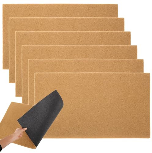 6er Set Blanko Fußmatten zum Bemalen, 76 x 43 cm DIY Türmatten, Künstliche Kokosfaser Optik, rutschfeste Unterseite, Für Innen & Außen (Braun)