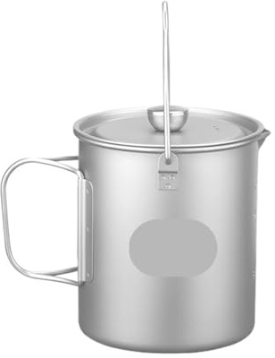 Generisch Kompatibel mit Tiartisan Titanium French Press Klappgriff, Hängekanne, Kaffeemaschine Deckel, Outdoor-Camping-Kochgeschirr, Wasserbecher