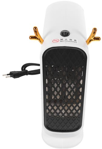 Sosoport Riscaldatore Domestico Elettrico da Tavolo Mini Stufa Portatile a Risparmio Energetico Riscaldamento Rapido Silenzioso e Termostatico per Ufficio e Uso Casalingo
