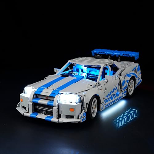 LIGHTAILING Led Licht für Lego-42210 2-Fast-2 Furious Nissan Skyline GT-R(R34) Flitzer - Valentinstag Edition - Einfache Montage,versteckte Verkabelung, Deko&Geschenkfertig(Modell Nicht enthalten)