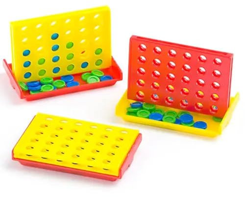 Baker Ross Minispiel „Vier gewinnt“ - Spielzeug für Kinder zum Kindergeburstag und unterwegs - 6 Stück