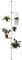 [en.casa] Portapiante Telescopico con 4 Sottovasi e Braccio Portapiante Pendente Fioriera con Asta ad Altezza Regolabile 110-305 cm Supporto per Fiori Metallo Plastica - Bianco