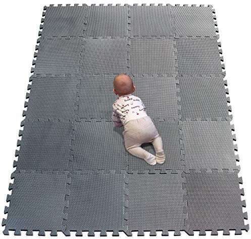 YIMINYUER® 20 Teilige (30cm×30cm×1cm Einzelstück), Puzzlematten Baby, Puzzlematte Spielmatte, Babys Puzzle Matten, Kinder Spielmatten R12G301020