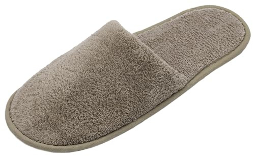 ZOLLNER Pantofole per ospiti - ciabatte con punta aperta - da viaggio, Spa, sauna e casa - suola antiscivolo - Misura universale - Qualitá alberghiera, 003