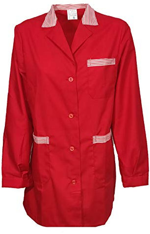 fratelliditalia.org Kittel Kasack Schürze Lehrer Schule Kindergarten Reinigung Frau Supermarkt Arbeit, rot, L