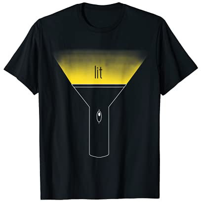 LIT linterna diseño divertido Camiseta