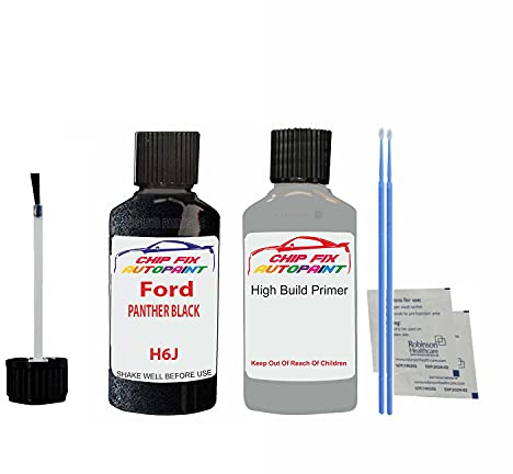 SCOOBYS PAINTS BACK IN THE MIX Compatible With Ford Panther Black Touch Up Paint Scratch Stone Chip Primer Undercoat Repair Kit