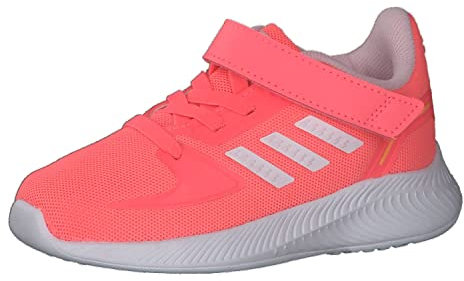 Adidas Runfalcon 2.0 I, Scarpe da Ginnastica Basse Unisex - Bambini, Rosso Acido/Bianco/Rosa Chiaro, 27 EU