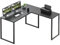 SHW 48-Zoll-Mission-Heimcomputertisch in L-Form, Schwarz