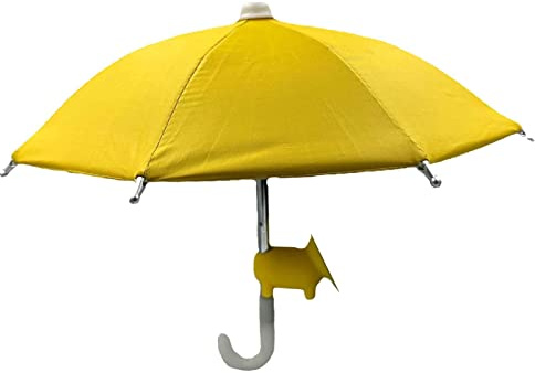 Yajimsa Parapluie pour téléphone portable - Joli parasol pour téléphone portable - Parapluie de téléphone portable - Mini parapluie pour téléphone portable avec support universel à ventouse réglable