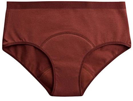 IMSEVIMSE Periodenslip Hipster, Brown, Größe XXL, light flow (5er Pack)