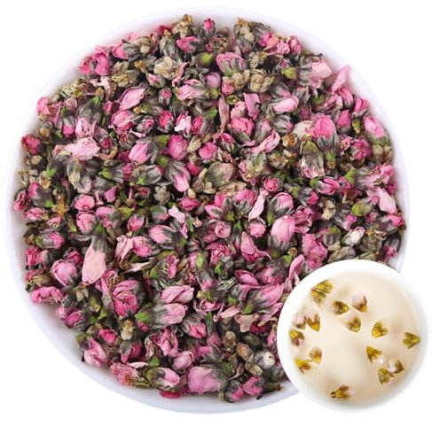 100% Peach Blossom Flower 40G/1.41oz Frisch, Nicht GMO Loses Blatt Natürliche getrocknete Blumen Kräuter für Seifenherstellung, Sirup, Getränke, Backen, DIY Schönheit, Sachets für frischen Duft