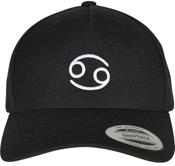 Mister Tee Unisex Zodiac YP Classics 5-Panel Premium Curved Visor Snapback Cap Cancer, one Size