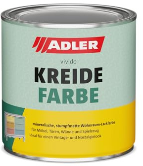 ADLER Kreidefarbe, 375ml, AS 18/1 Hornkraut, Weiß, matte Wandfarbe, schnelltrocknend, geruchsarm, für Innenräume, hohe Deckkraft