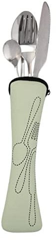 Quid Viba Set 4 Cubiertos Acero 24,5x6x3cm Acero Inox No Apto Microondas Transportable
