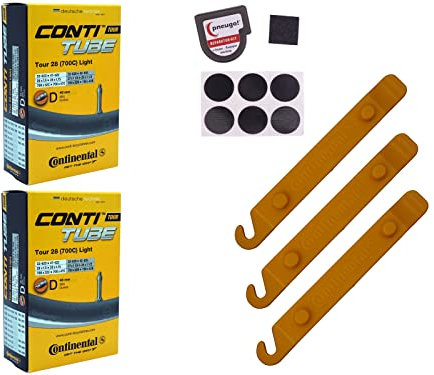 2X Schlauch Continental 32-622 (28x1.25) 700x32C DV 40mm Dunlopventil +Reifenheber