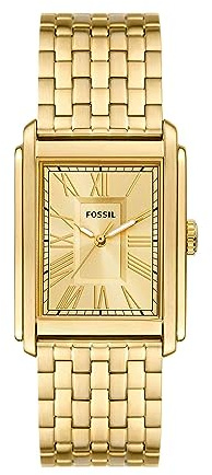 Fossil Herren Carraway Quarz Edelstahl Dreizeiger Uhr