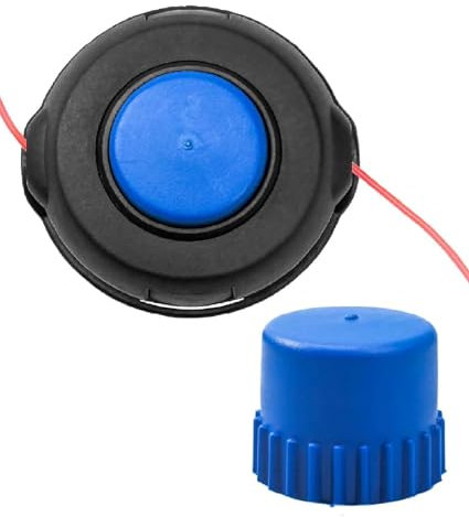 128LD T25 Trimmerkopf mit 2 Stück Anstoßknauf, passend für Husqvarna Trimmer 124L 125L 125LDx 128L 128LDx 128R 128RJ 223L 223R Poulan Trimmer Fadenkopf Jonsered Freischneider, ersetzt 966674401