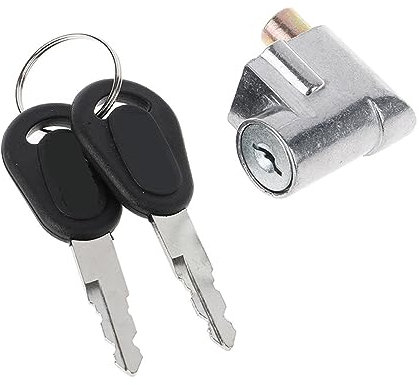 Ignition Lock Battery Safety Pack Box Lock + 2 Key Compatible with Motorcycle Electric Bike Scooter E-Bike Lock Anti-Theft Lock Battery Lock