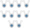Agatige 10Pcs Silicone Camp Tent String Rope Lights, 35x60mm/1.4x2.4inch Camping Rope Hanging Light LED Silicone Camp Tent String Rope Warning Guard Lights Camping Light String for Tent (Blue)