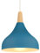 iDEGU Lámpara de Techo Retro LED Lámpara Colgante Moderna Estilo Gota E27 Iluminación de Techo Vintage en Madera Metal Lámpara Moderna para Dormitorio Comedor Cocina, 20cm (Azul Oxford, 1 Pieza)