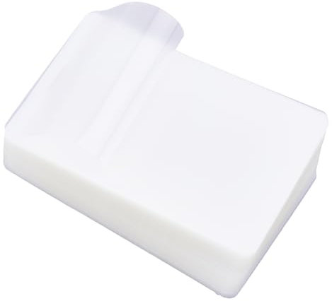 SUPERFINDINGS 200 Stück PET Gepäckanhänger Laminierbeutel Rechteckig Durchsichtiger Gepäck Ausweishalter Thermo Laminat Beutelanhänger Für Studentenausweise 108x64x0.3mm