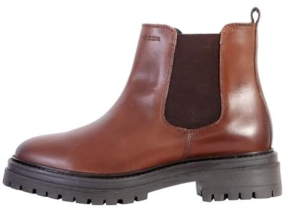 Geox D Iridea B, Stivale alla Caviglia Donna, Marrone Scuro, 41 EU