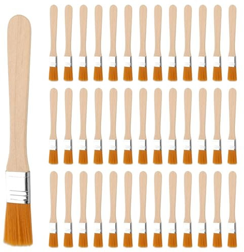 40 Pezzi Pennello Pittura Piccolo 13.5cm Pennelli Pittura per Legno Pennello Piatto Piatti per Vernice,Pittura Muro,Pittura Acrilica,Colla Vinilica,Pittura Fai Da Te,Forniture Artistiche