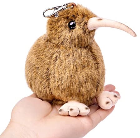 Tiny Heart Kiwi-Vogel Stofftier Plüschtier realistisches Kiwi-Vogel Plüsch schönes Tier niedliche und weiche Geschenke Plüsch-Kiwi-Vogel für Kinder Jungen und Mädchen Spielzeug braun 12cm/4”